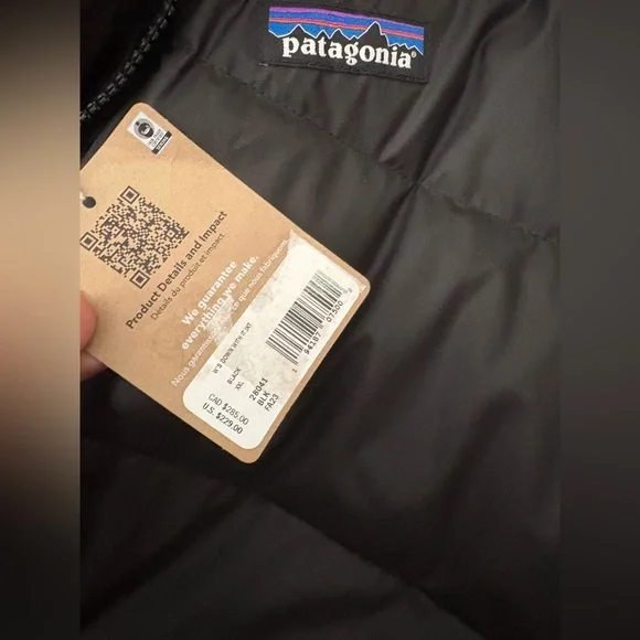 Patagonia Women's Down with it Black Puffer Jacket XXL - Picture 7 of 15